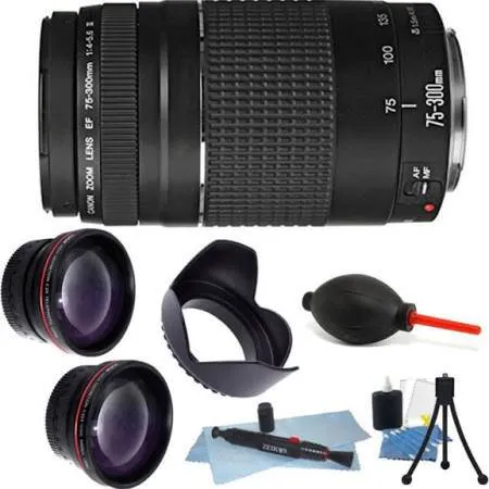 Canon Zoom Telephoto EF 75-300mm f/4.0-5.6 III Autofocus Lens   58mm Accessories
