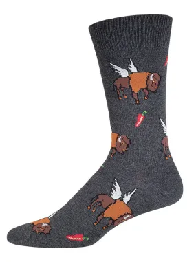 Charcoal Buffalo Wings Socks (Men's)