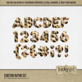 Cheetah Alpha Digital Scrapbook Kit