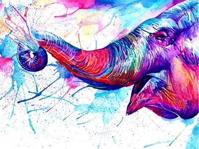 Colorful Elephant Diamond Painting Kits | 16 Designs To Choose From | Full Square Drill | Abstract Rhinestone Mosaic