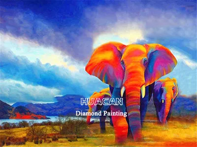 Colorful Elephant Diamond Painting Kits | 16 Designs To Choose From | Full Square Drill | Abstract Rhinestone Mosaic