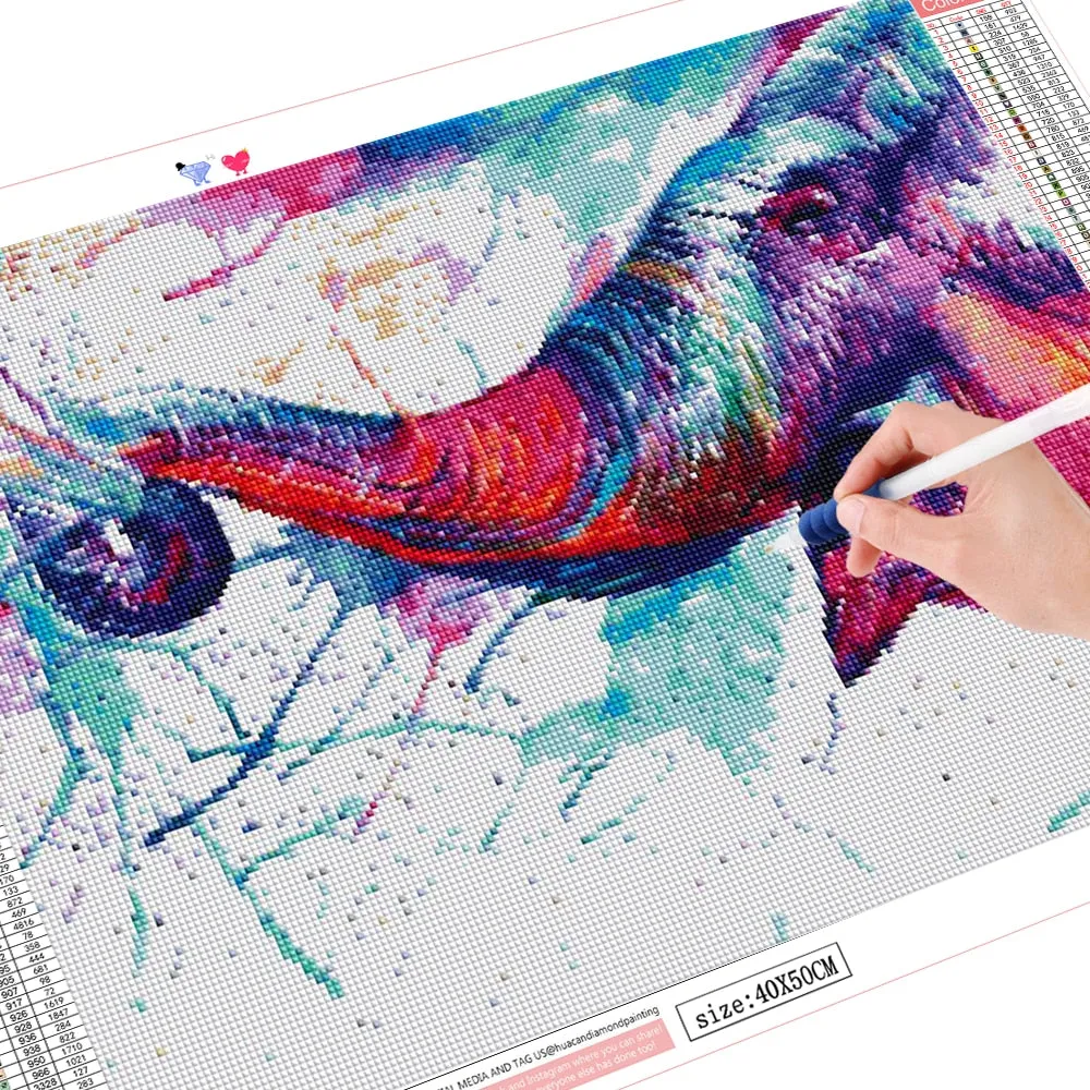 Colorful Elephant Diamond Painting Kits | 16 Designs To Choose From | Full Square Drill | Abstract Rhinestone Mosaic