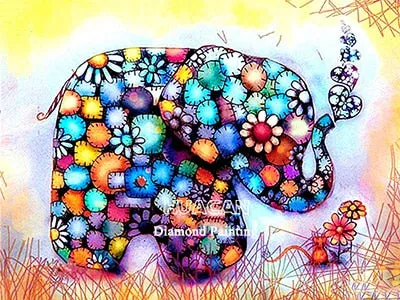 Colorful Elephant Diamond Painting Kits | 16 Designs To Choose From | Full Square Drill | Abstract Rhinestone Mosaic