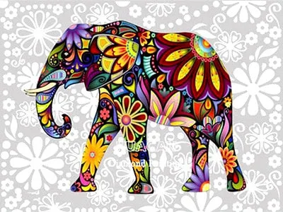 Colorful Elephant Diamond Painting Kits | 16 Designs To Choose From | Full Square Drill | Abstract Rhinestone Mosaic