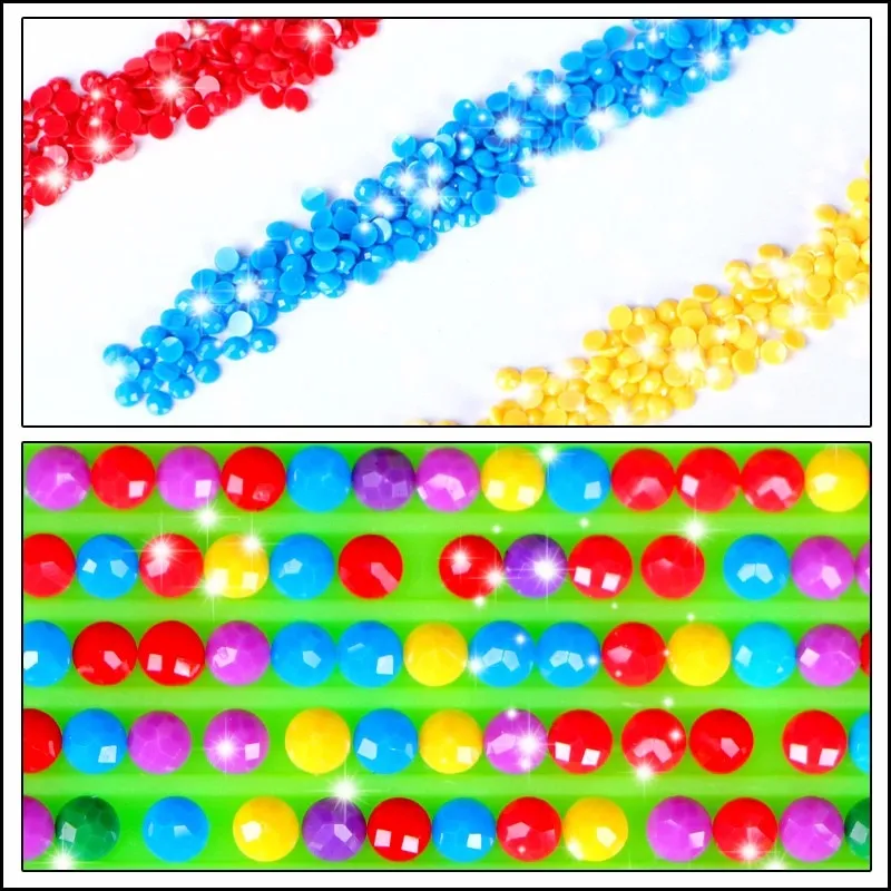 Colorful Tiger And Cub Diamond Painting Kit | Full Round Drill 5D Rhinestones | DIY Animal Portrait