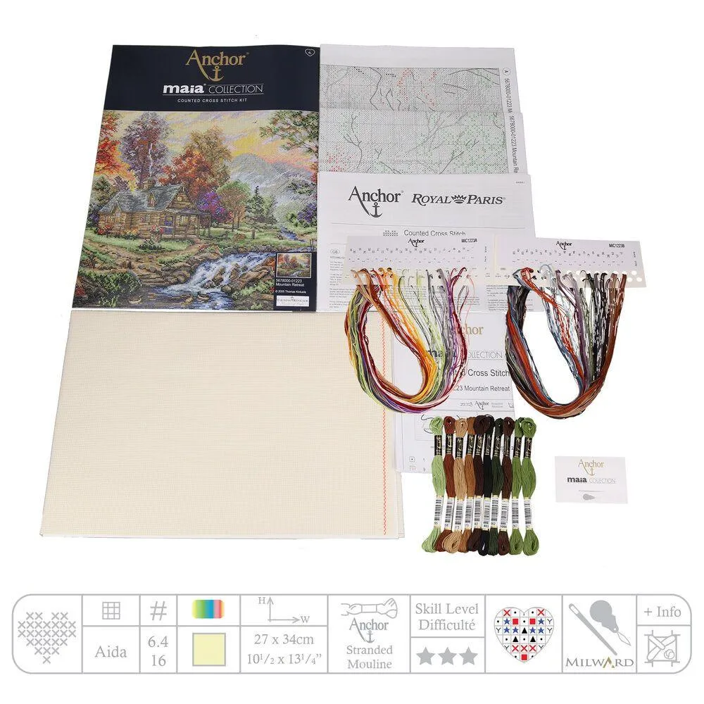 Counted Cross Stitch Kit Maia - Mountain Retreat