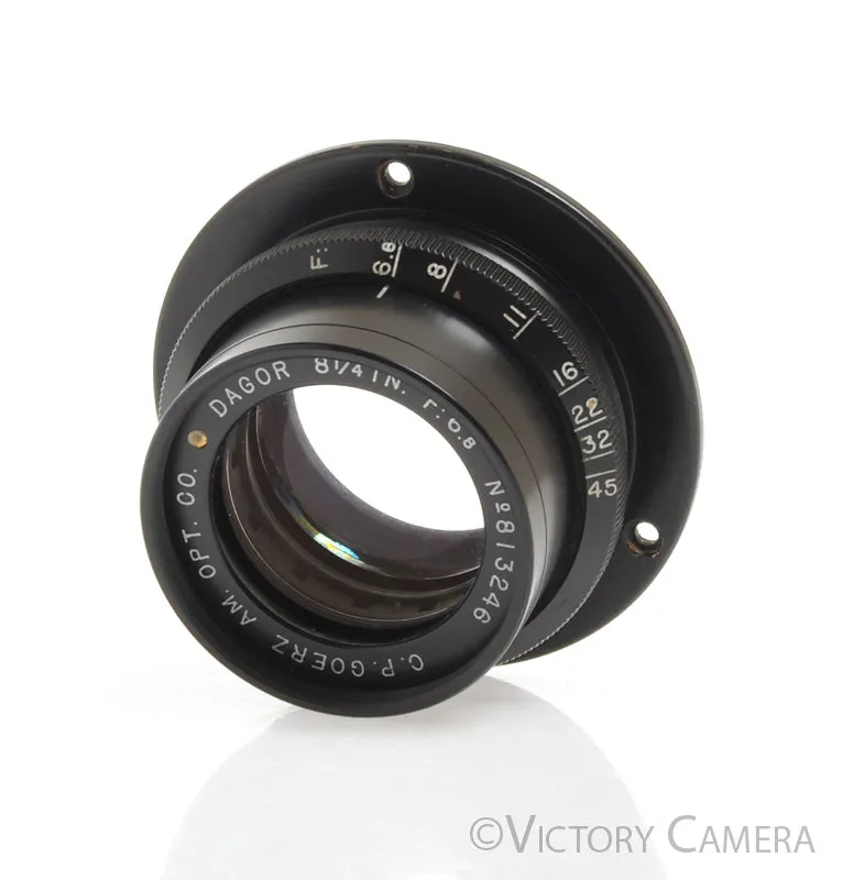 C.P. Goerz (American Optical) Gold Dot Dagor 8 1/4" (210mm) f6.8 Barrel Lens