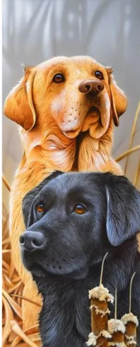 Dog Diamond Painting Kit | Full Round Drill 5D Rhinestones | DIY Animal Portrait | Labradors In Woods