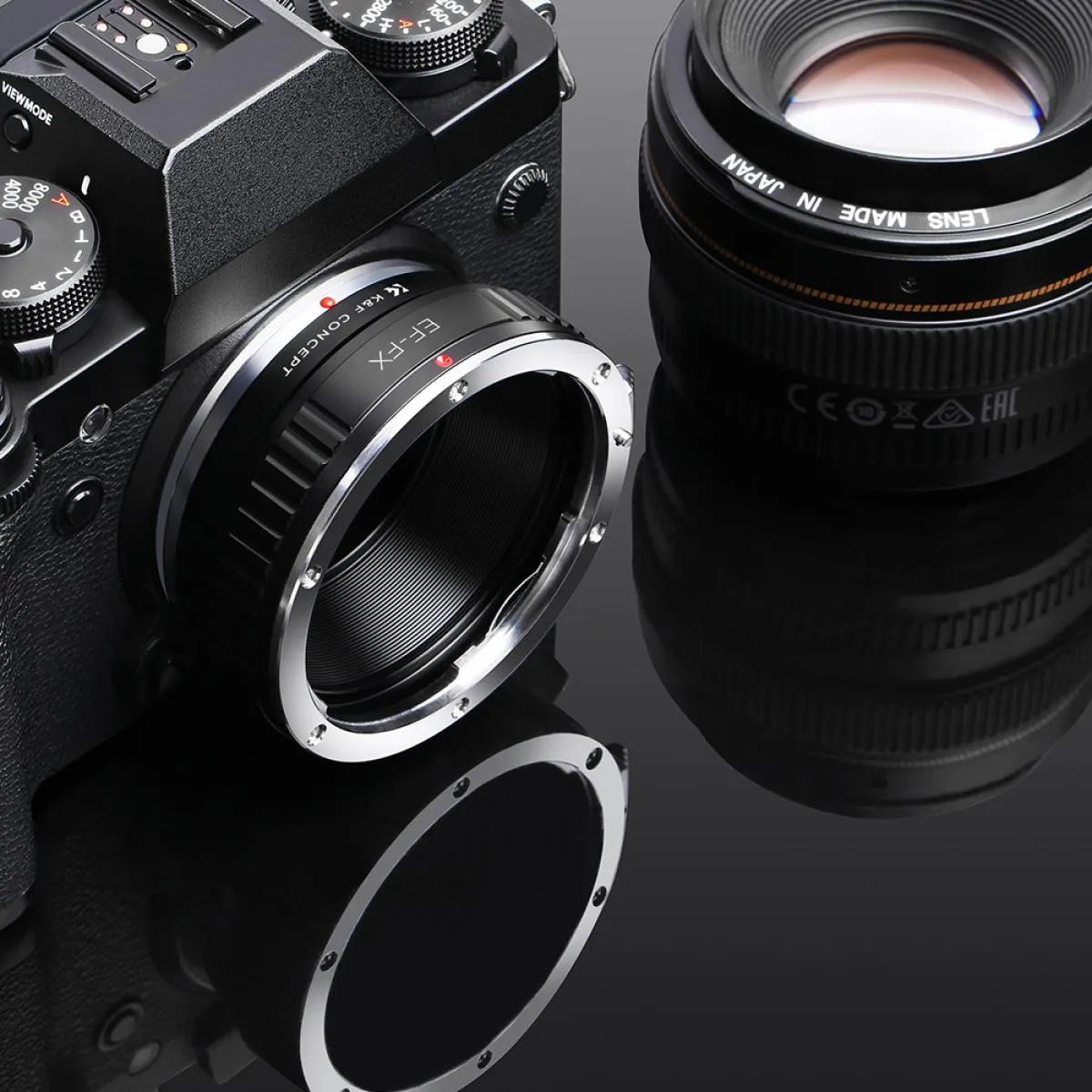 EOS EF/EFS Lens to Fuji FX Mount X-Pro1 X Camera X-Series Mirrorless Cameras K&F Concept Lens Mount Adapter