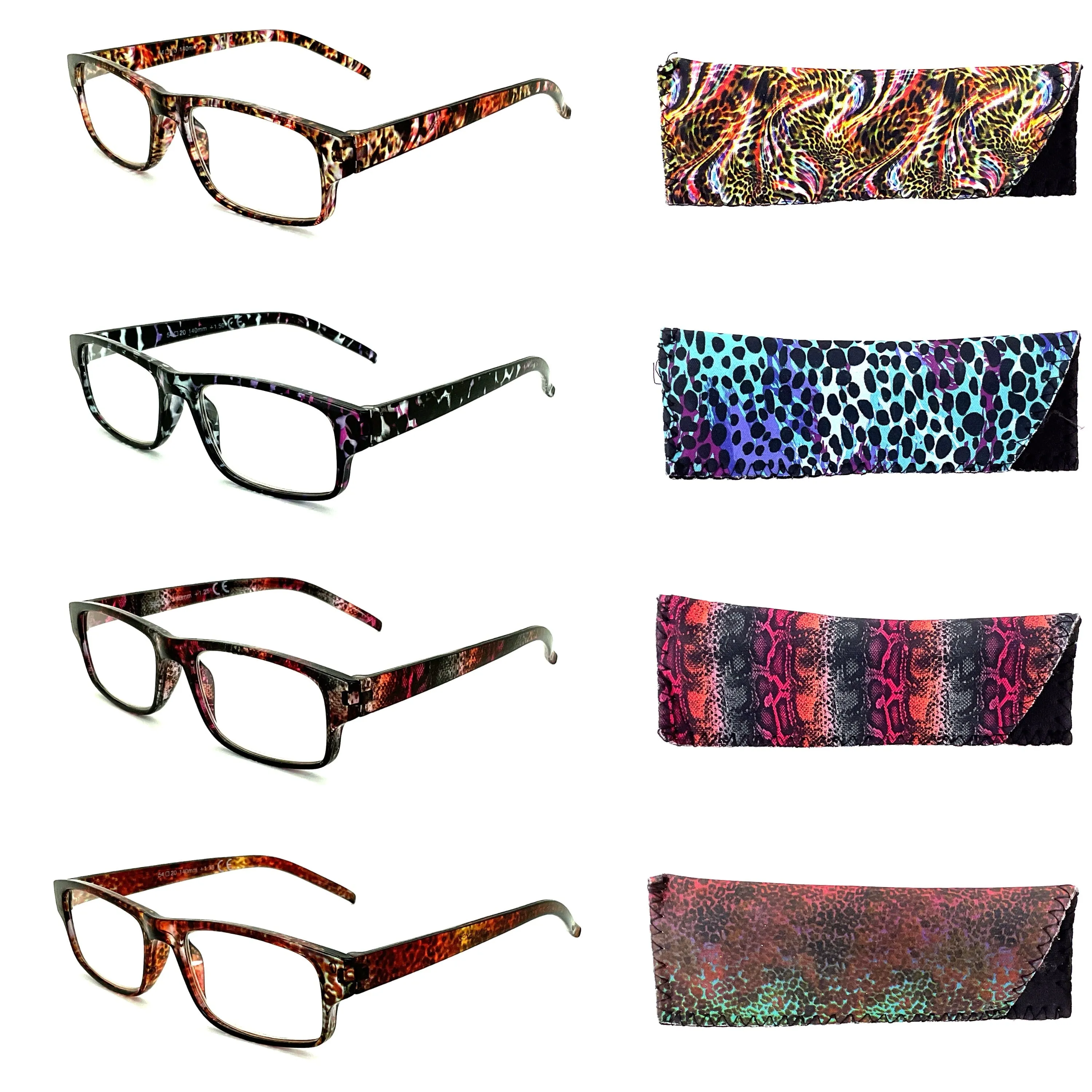 Exotic Wildlife Animal Print Readers With Matching Case