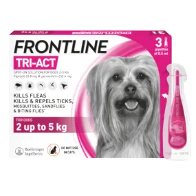 Frontline Tri-Act Spot On Solution For Dogs - 2-5kg