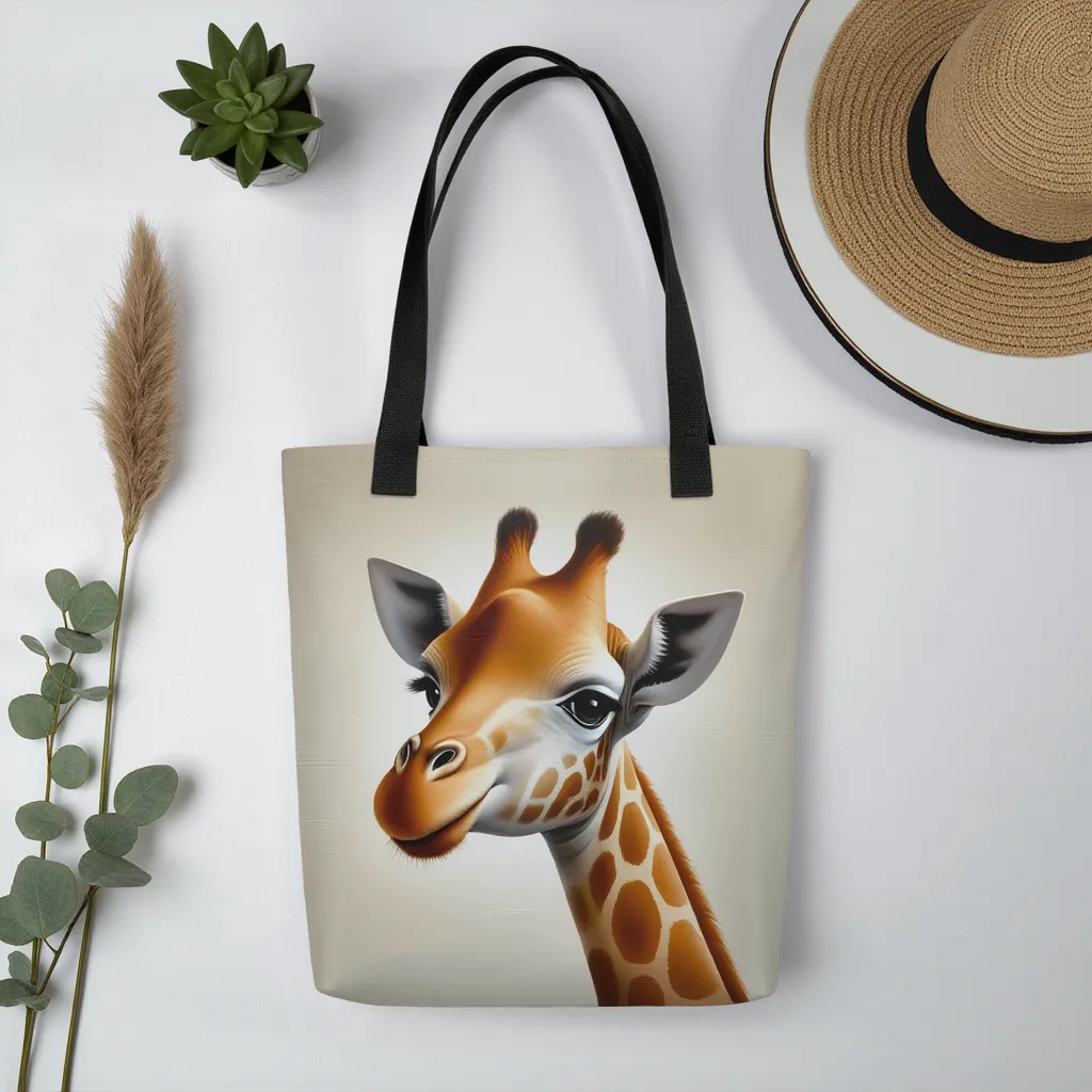 Giraffe Glamour Tote Bag
