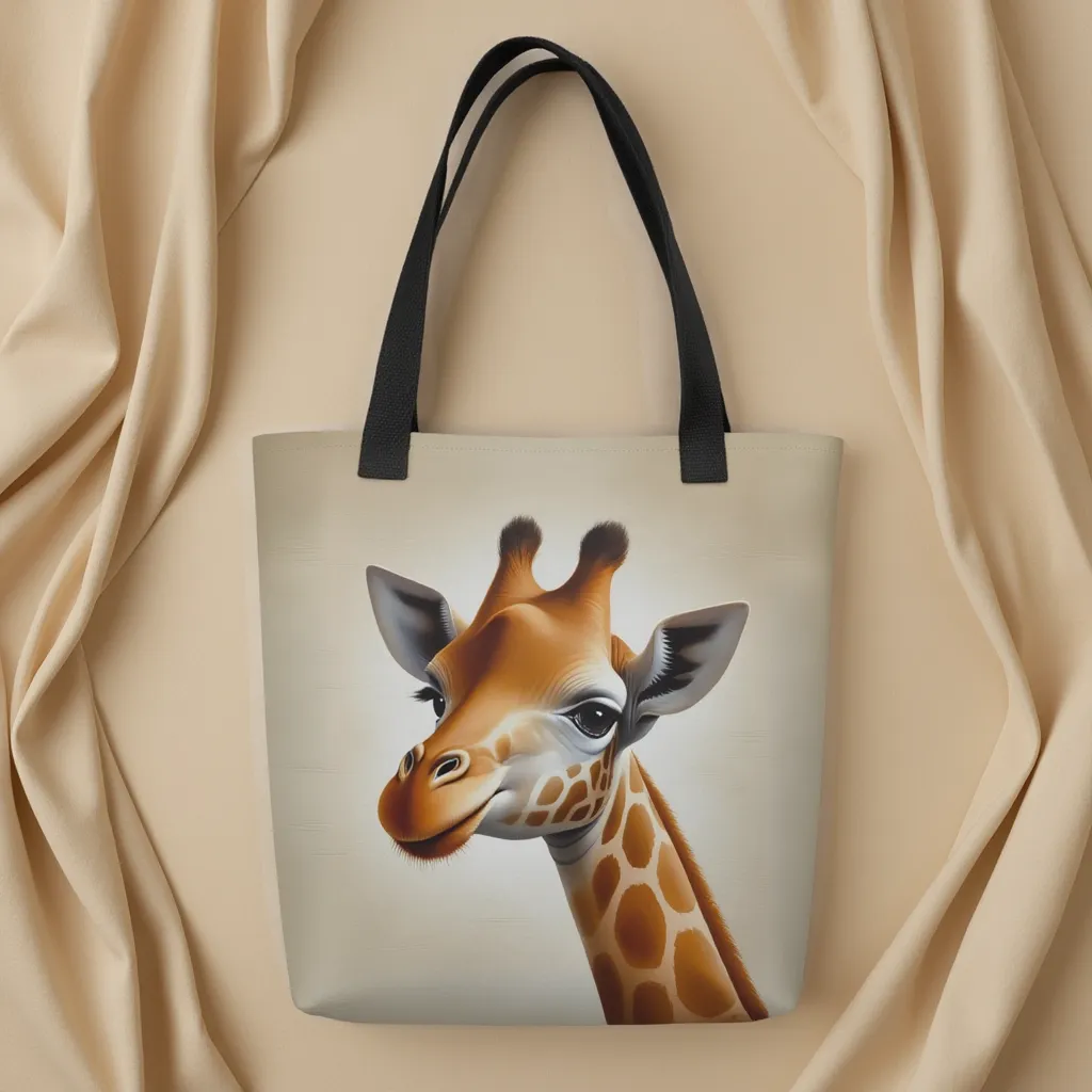 Giraffe Glamour Tote Bag