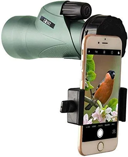 Gosky 12x55 High Definition Monocular Telescope and Quick Phone Holder-2020 Waterproof Monocular -BAK4 Prism for Wildlife Bird Watching Hunting Camping Travel Secenery