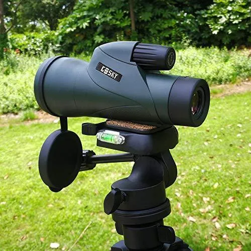 Gosky 12x55 High Definition Monocular Telescope and Quick Smartphone Holder - 2019 Newest Waterproof Monocular -BAK4 Prism for Wildlife Bird Watching Hunting Camping Travelling Wildlife Secenery