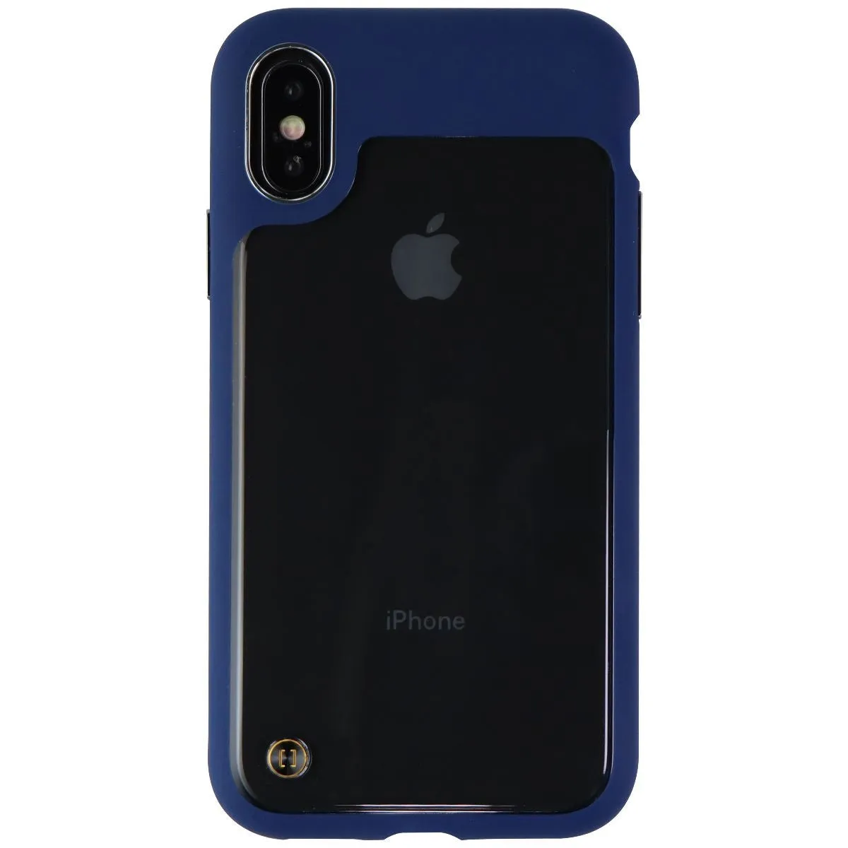 Granite Hybrid Hard Case for Apple iPhone Xs/X Smartphones - Clear/Dark Blue