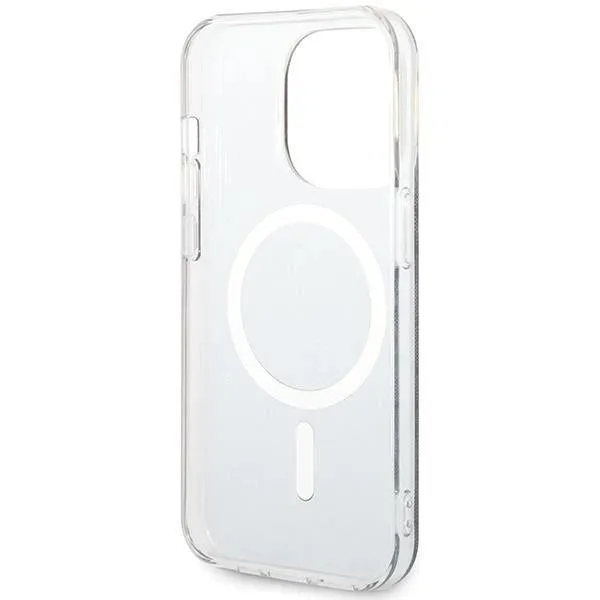 Guess IML 4G with MagSafe Hard Case for iphone 15 Pro 6.1" Black - GUHMP15LH4STK