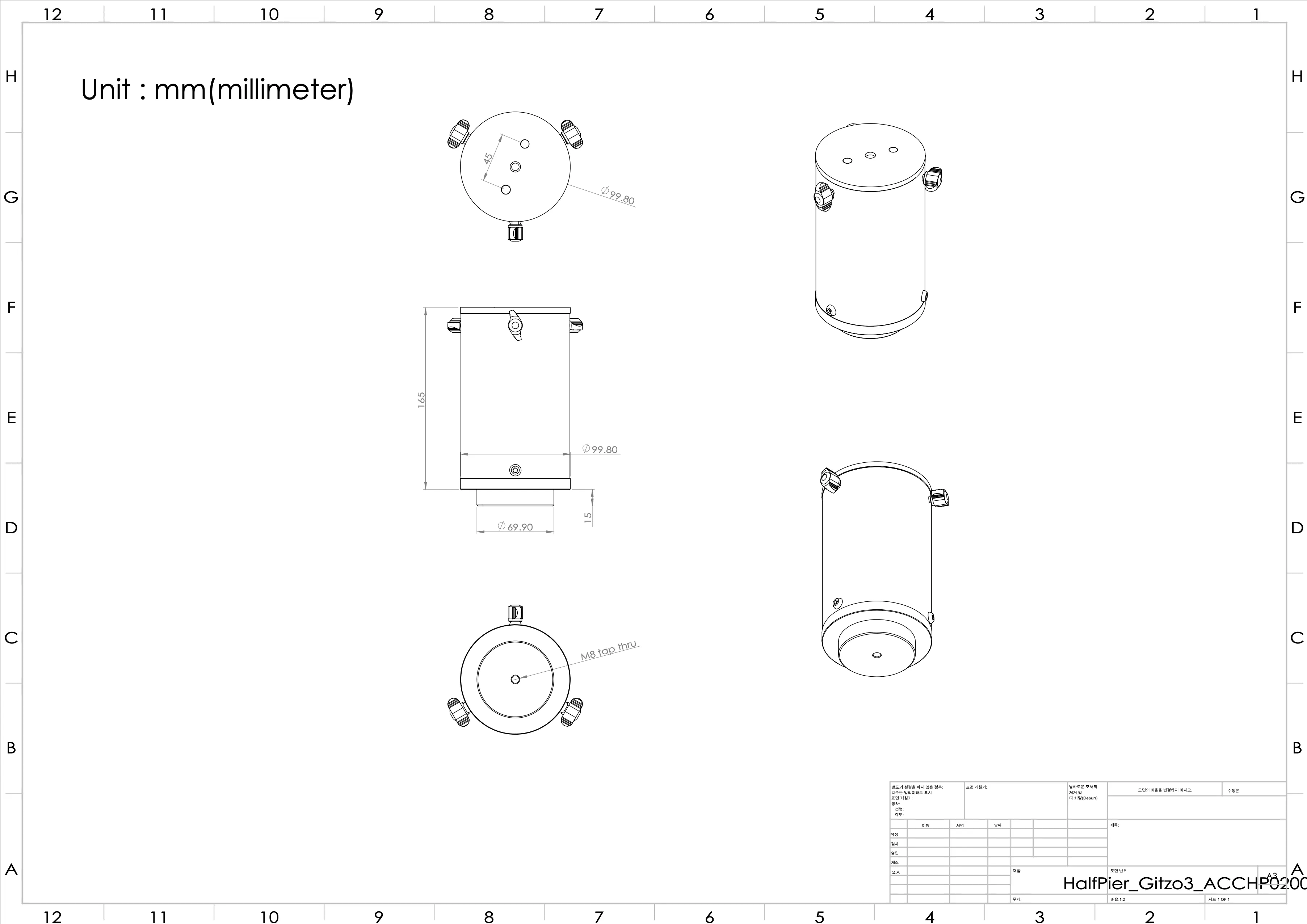 Half Pier for Gitzo 3, Gitzo 4, L404C