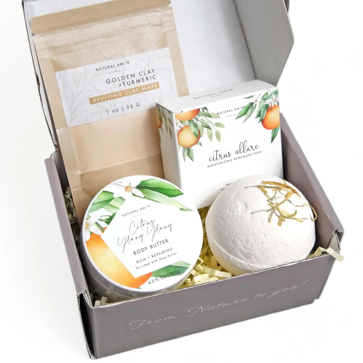 Handmade Spa Gift Set - Natural 5-Piece Skincare Gift for Women