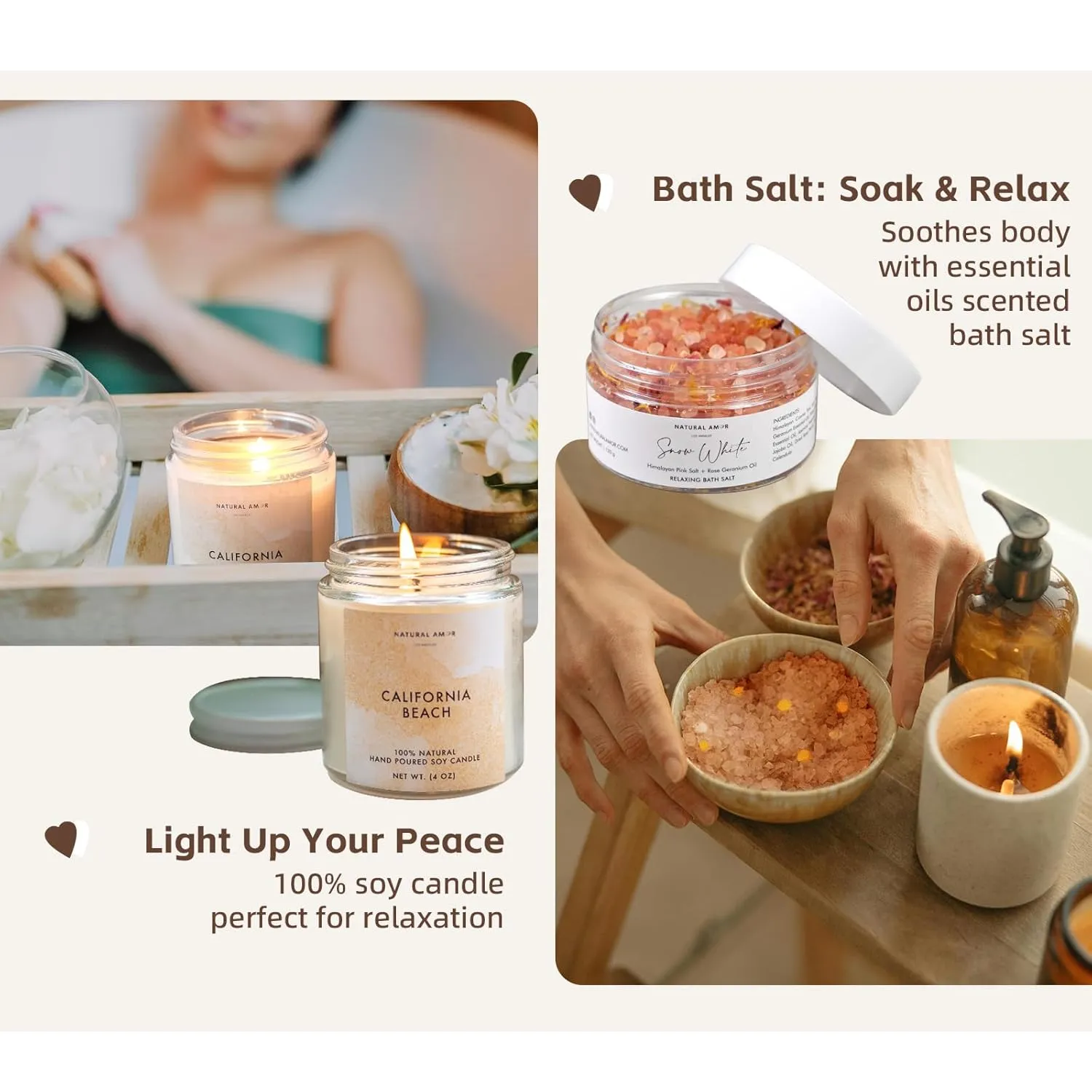 Handmade Spa Gift Set - Natural 5-Piece Skincare Gift for Women