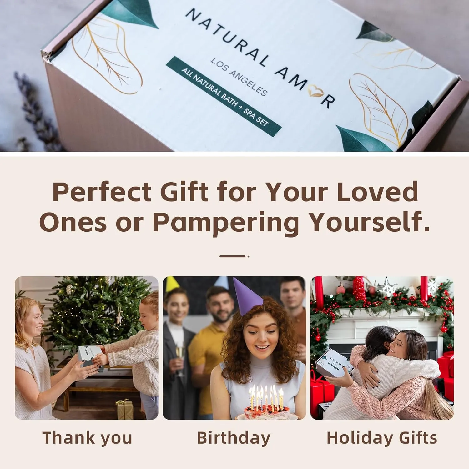 Handmade Spa Gift Set - Natural 5-Piece Skincare Gift for Women