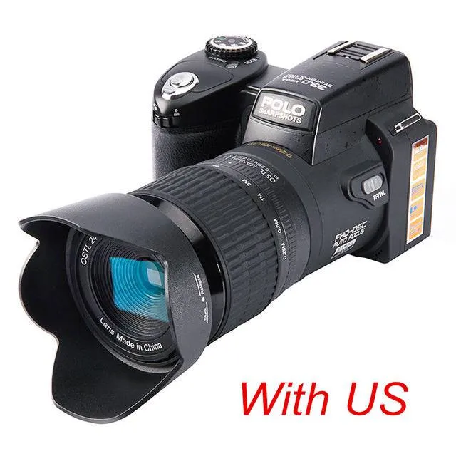 HD Digital Camera POLO D7100 33Million Pixel Auto Focus Professional SLR Video Camera 24X Optical Zoom Three Lens