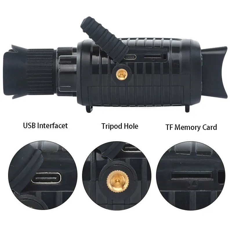 HD Infrared Night Vision Device R7 5X Zoom Digital Monocular Telescope 1080P Outdoor Camera with Day& Night Dual-use for Hunting