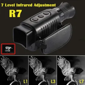HD Infrared Night Vision Device R7 5X Zoom Digital Monocular Telescope 1080P Outdoor Camera with Day& Night Dual-use for Hunting