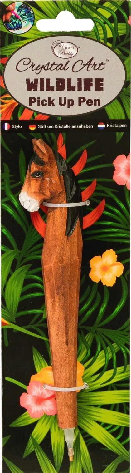 Horse Wildlife Crystal Pick-Up Pen, 18cm