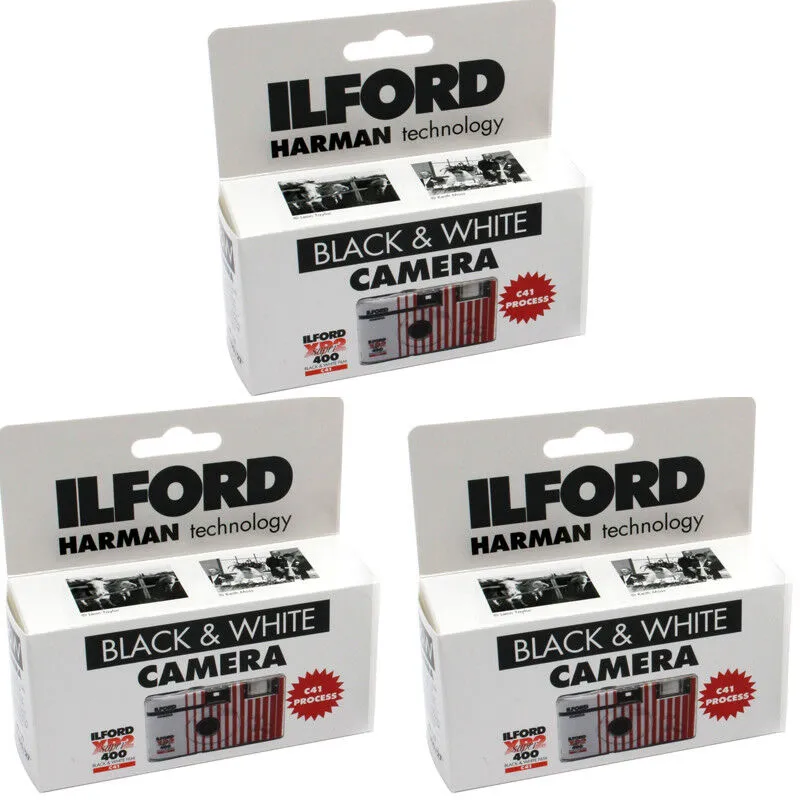 Ilford XP2 Super Single Use Camera with 27 Exposures - 3 Pack