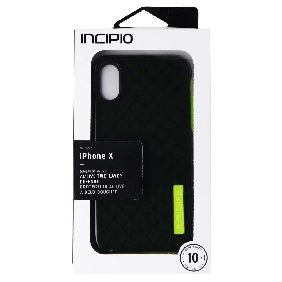 Incipio Dualpro Sport Case for Apple iPhone X and XS - Volt/Smoke (Green/Gray)