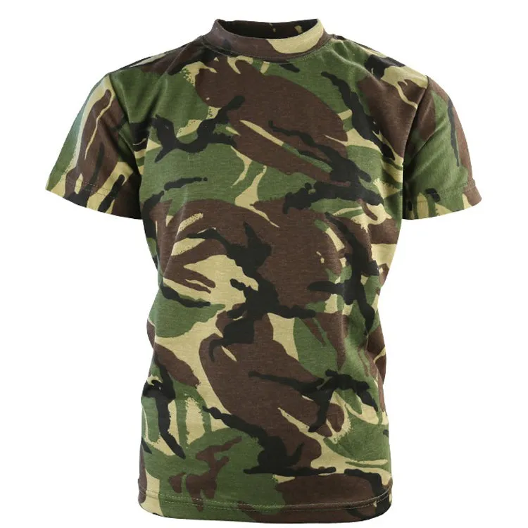 Kid's Camo T-shirt in Woodland Disruptive Pattern Material (DPM)