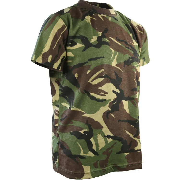 Kid's Camo T-shirt in Woodland Disruptive Pattern Material (DPM)