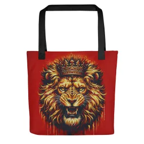 King Of The Jungle Red Tote Bag