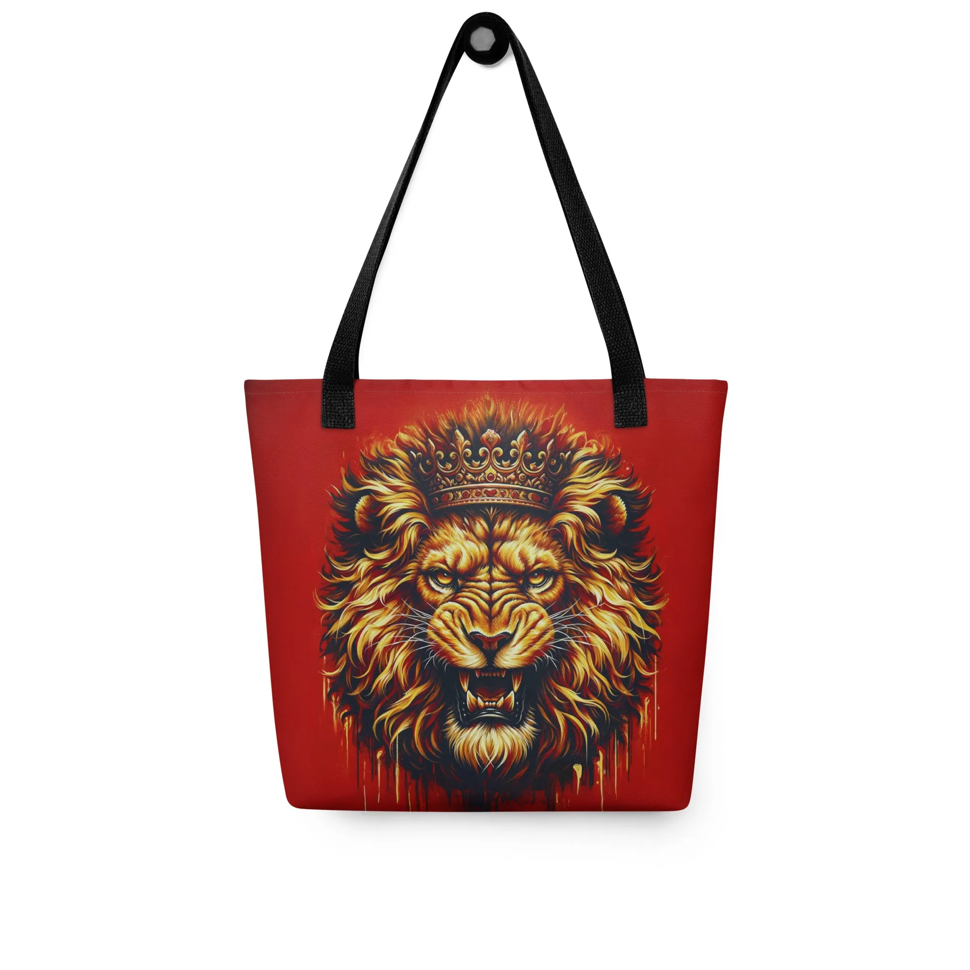 King Of The Jungle Red Tote Bag