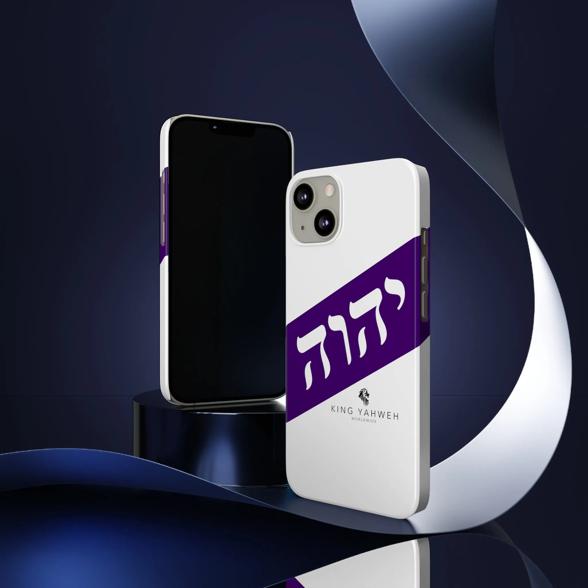 King YAHWEH Trends Slim Phone Case (White/Purple)
