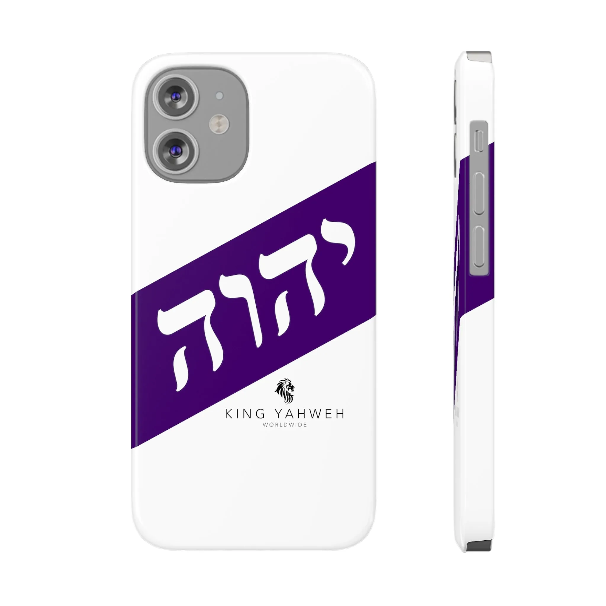 King YAHWEH Trends Slim Phone Case (White/Purple)