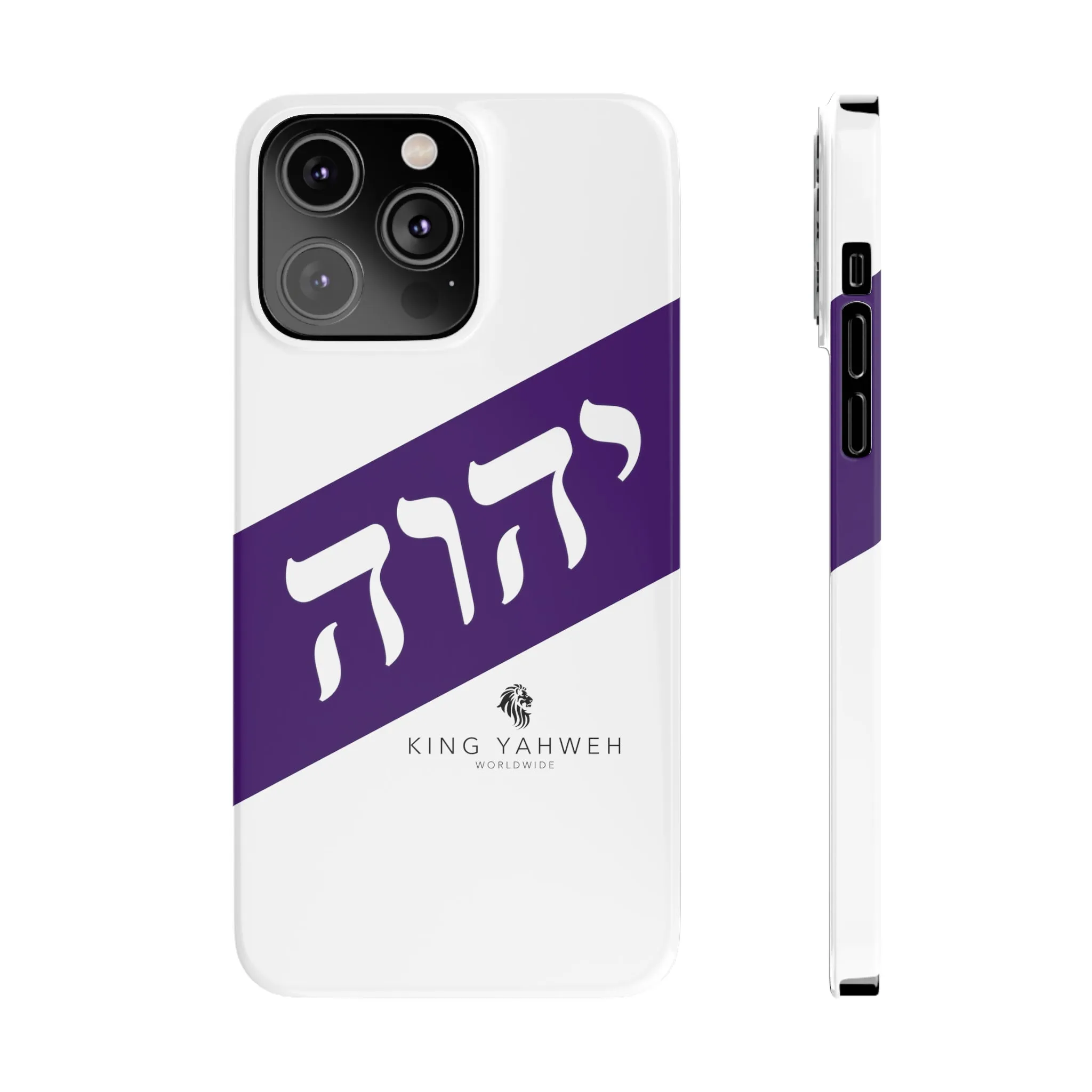 King YAHWEH Trends Slim Phone Case (White/Purple)