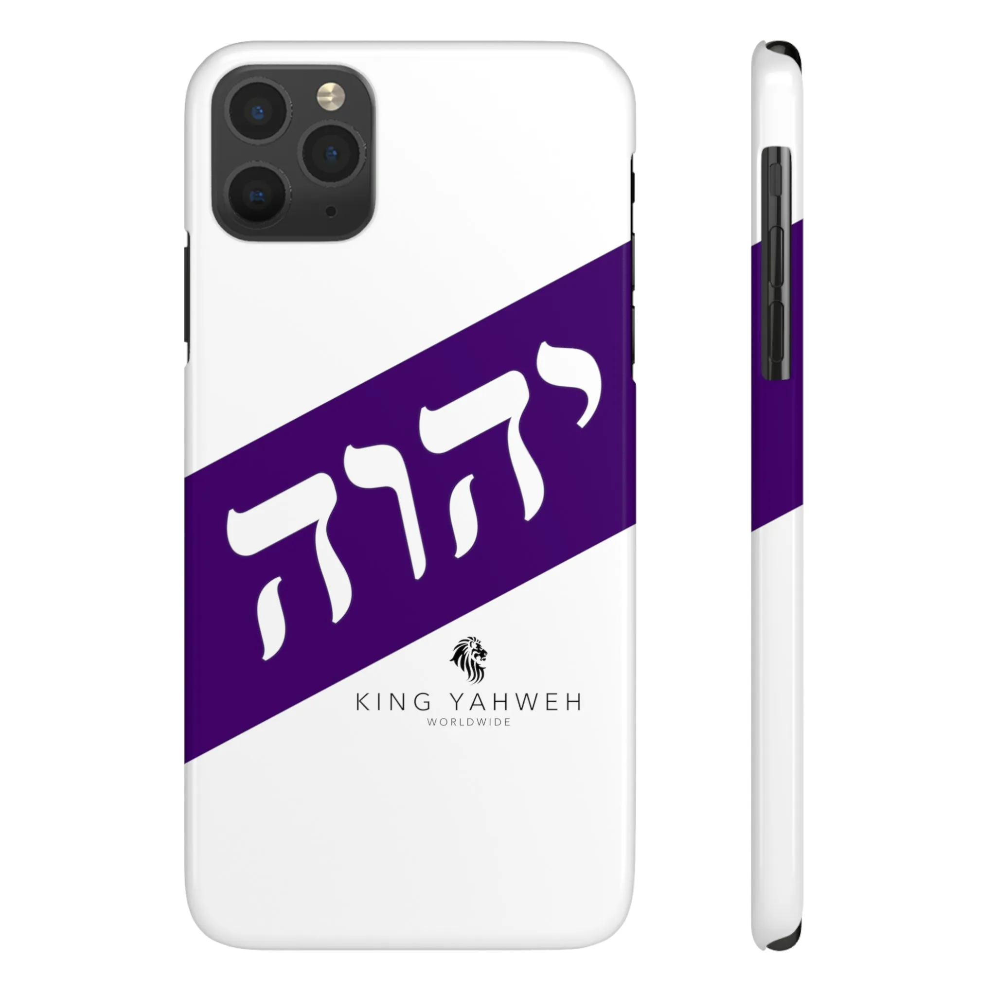 King YAHWEH Trends Slim Phone Case (White/Purple)