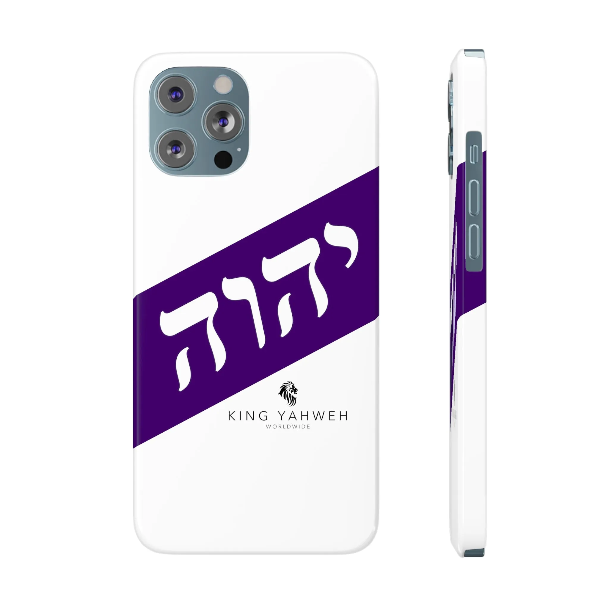 King YAHWEH Trends Slim Phone Case (White/Purple)