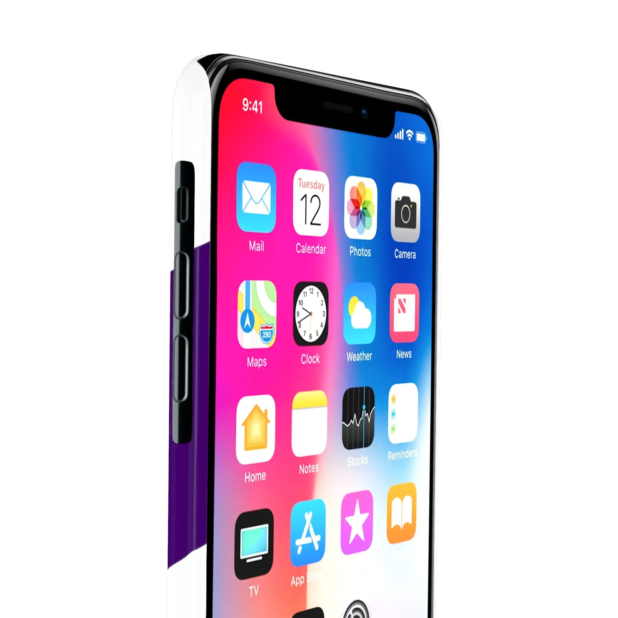 King YAHWEH Trends Slim Phone Case (White/Purple)