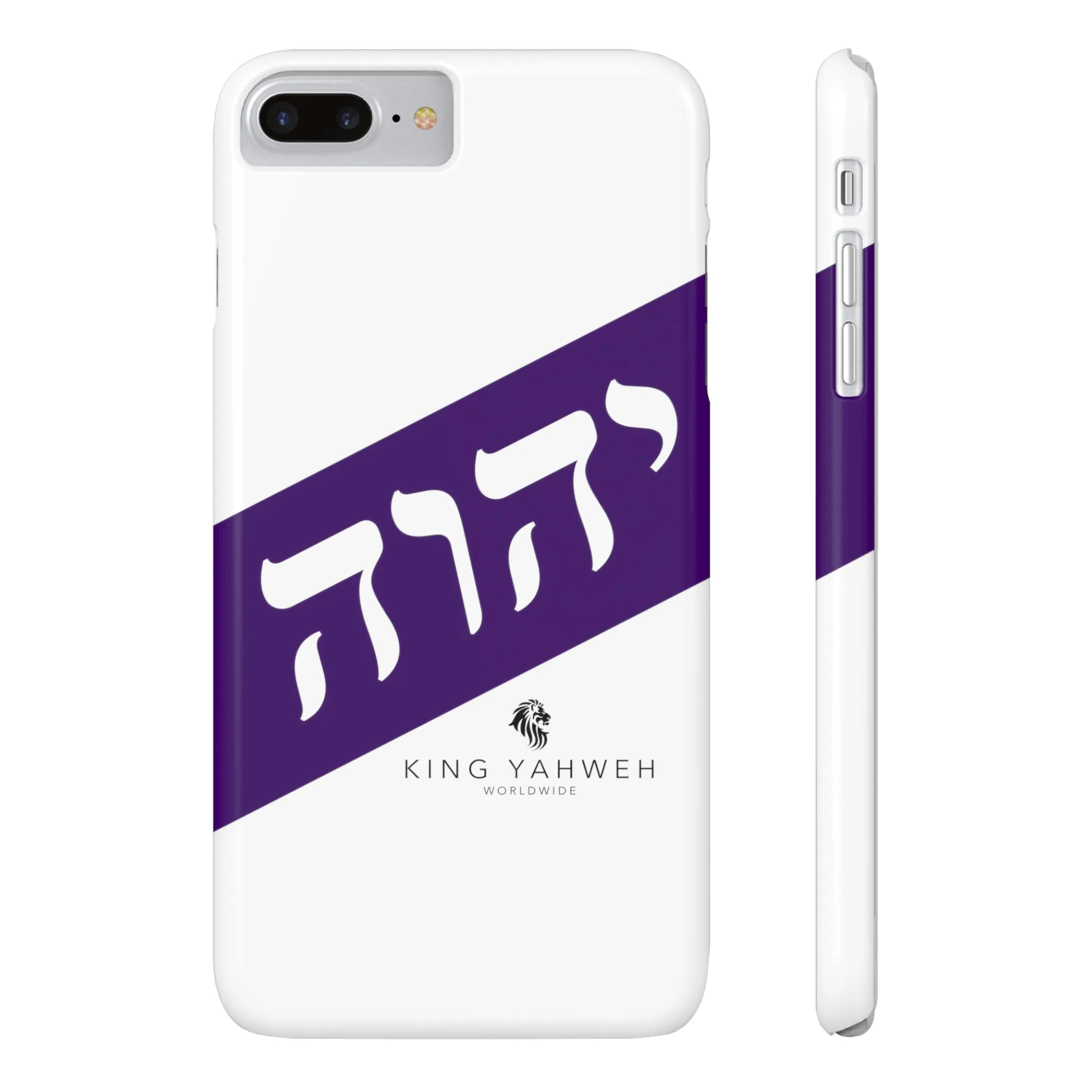 King YAHWEH Trends Slim Phone Case (White/Purple)