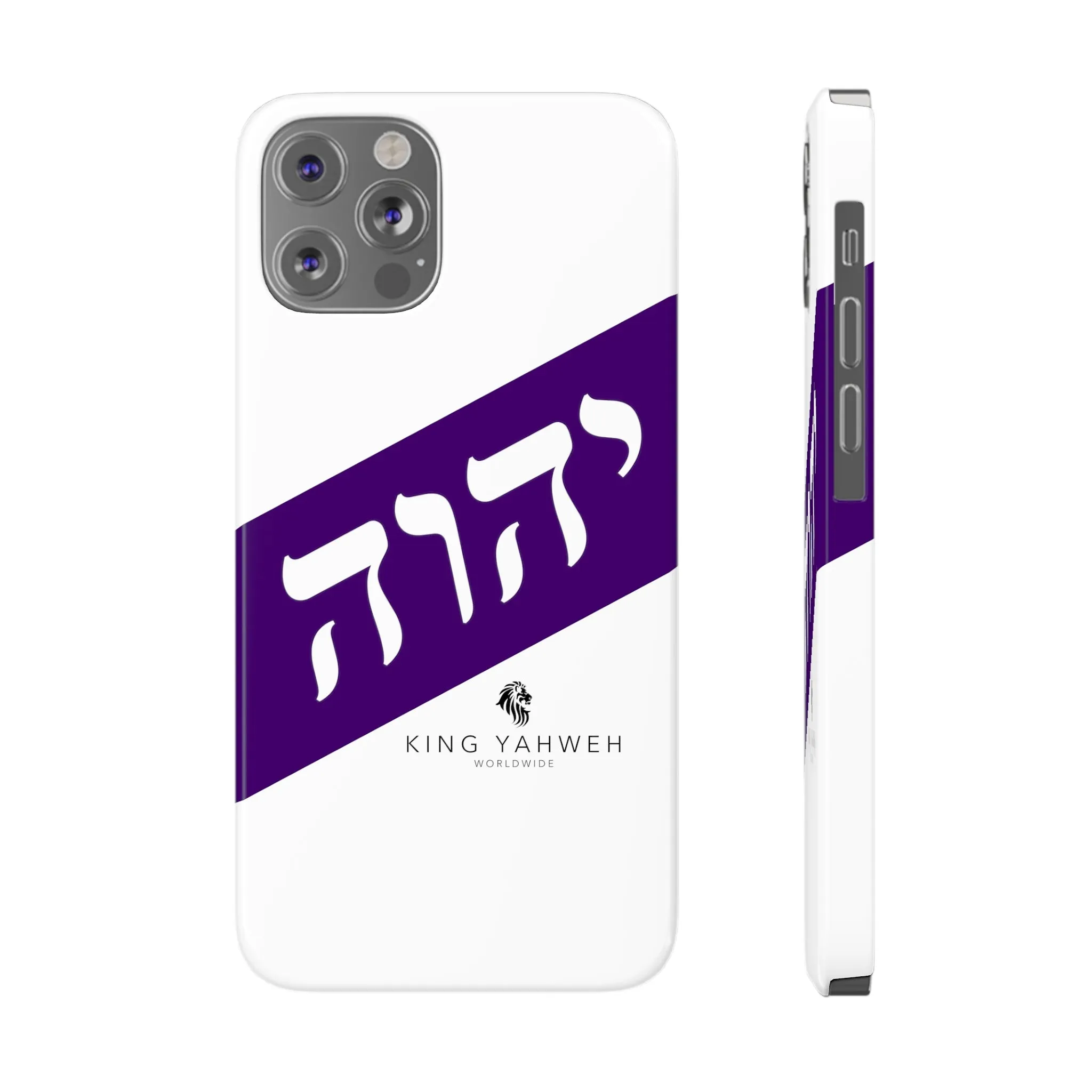 King YAHWEH Trends Slim Phone Case (White/Purple)