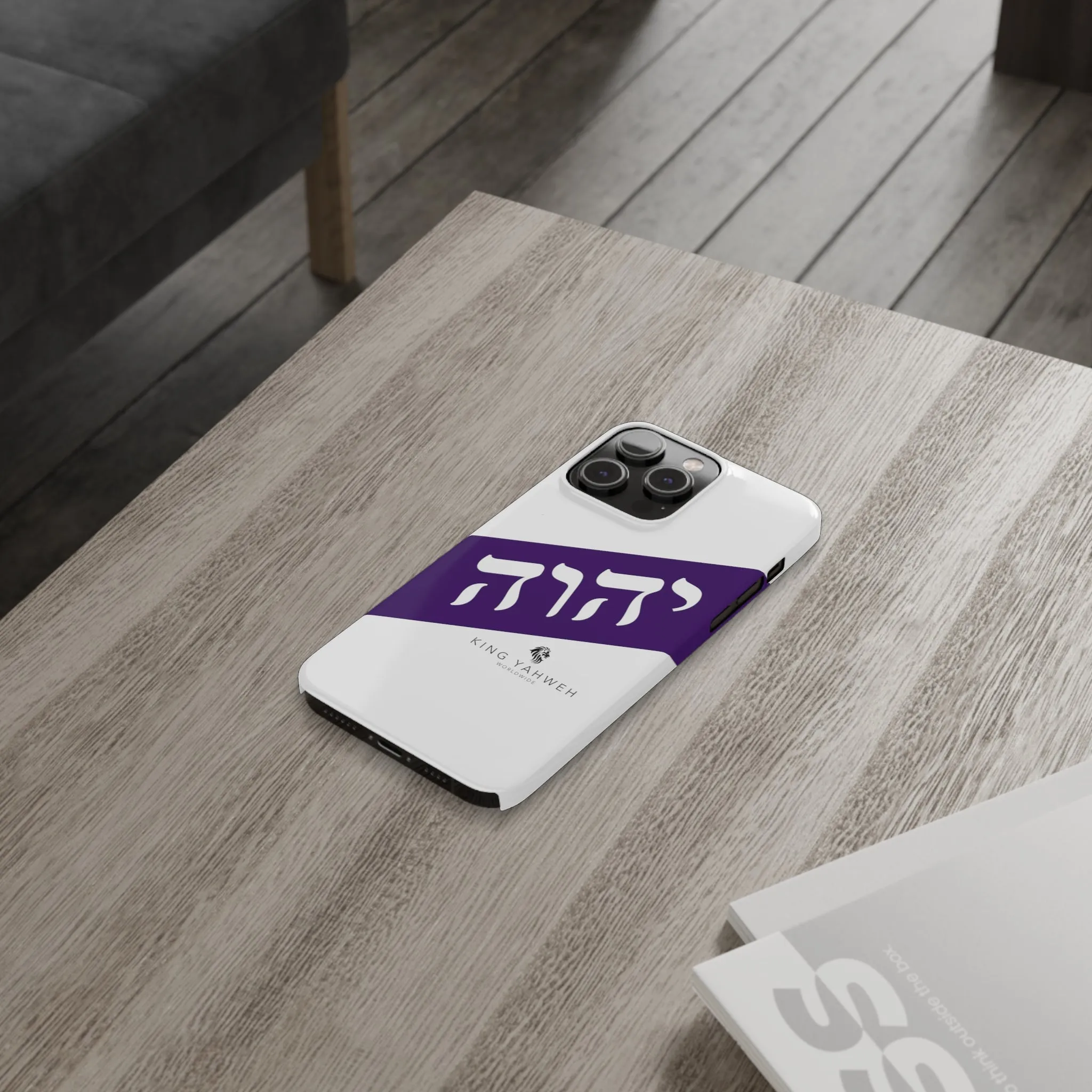 King YAHWEH Trends Slim Phone Case (White/Purple)