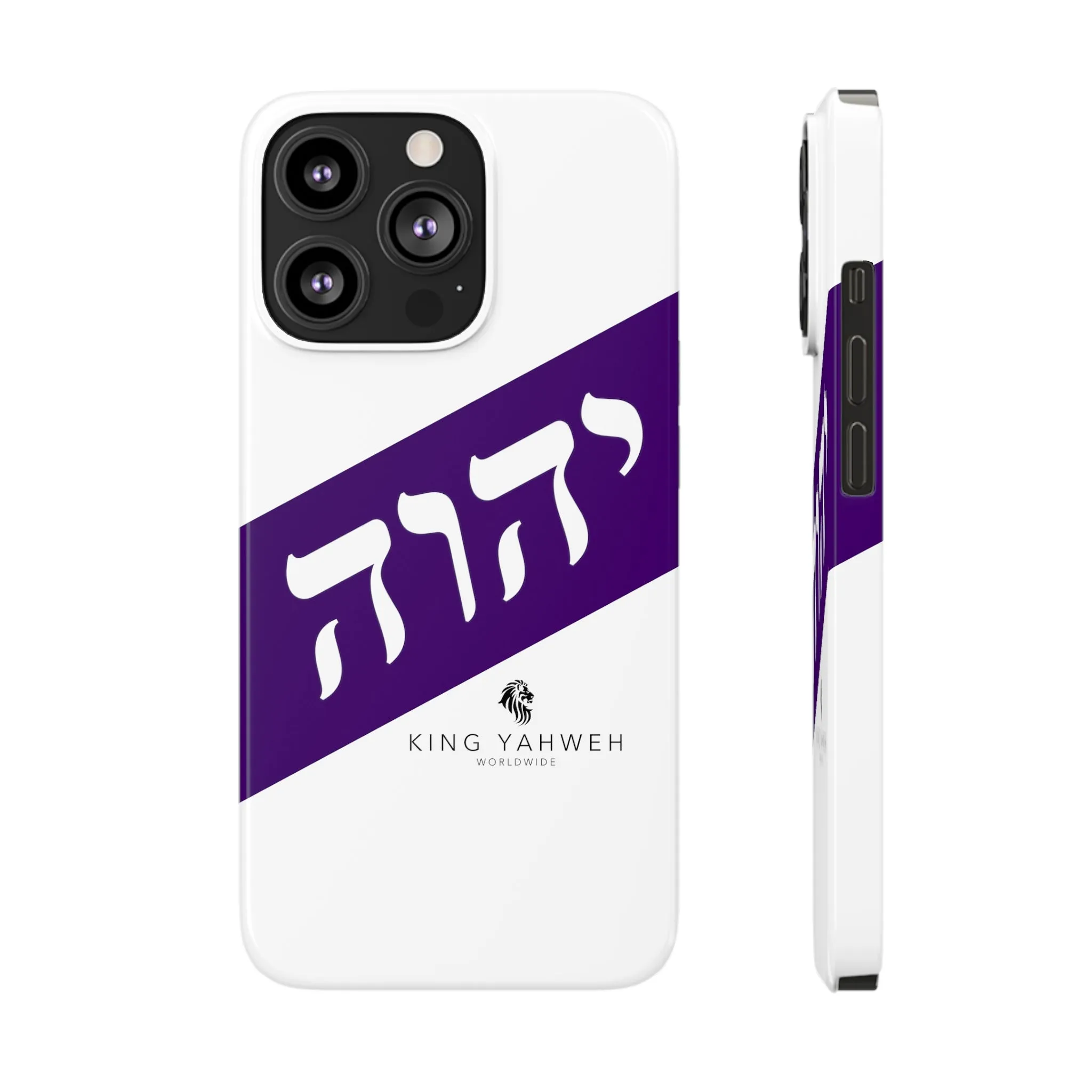 King YAHWEH Trends Slim Phone Case (White/Purple)