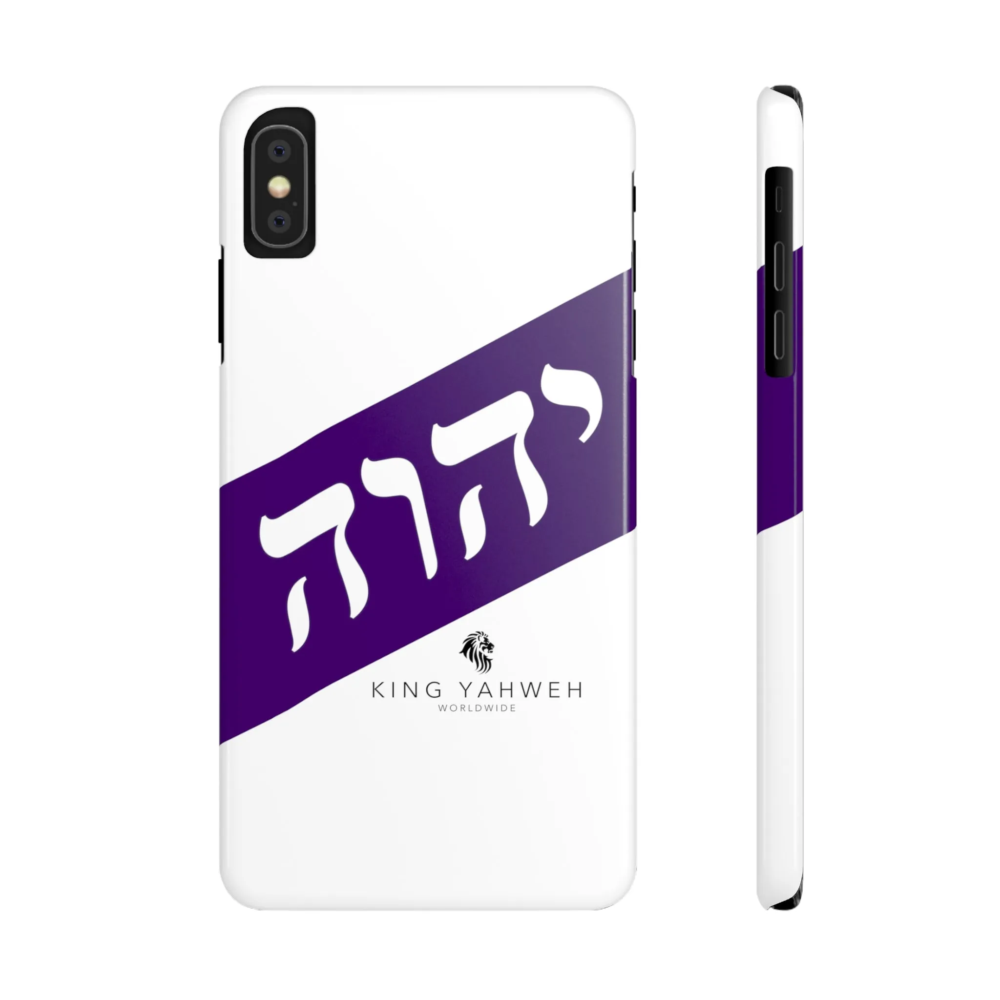 King YAHWEH Trends Slim Phone Case (White/Purple)