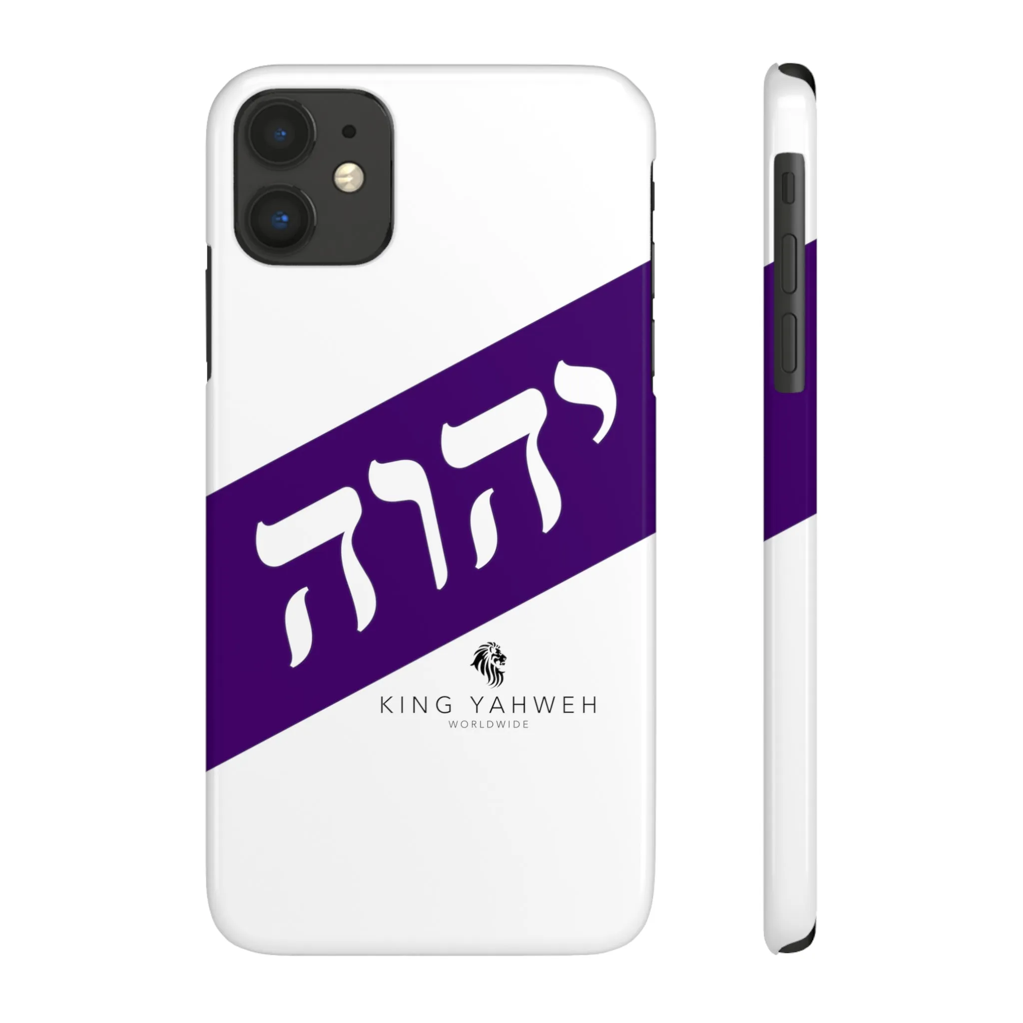 King YAHWEH Trends Slim Phone Case (White/Purple)