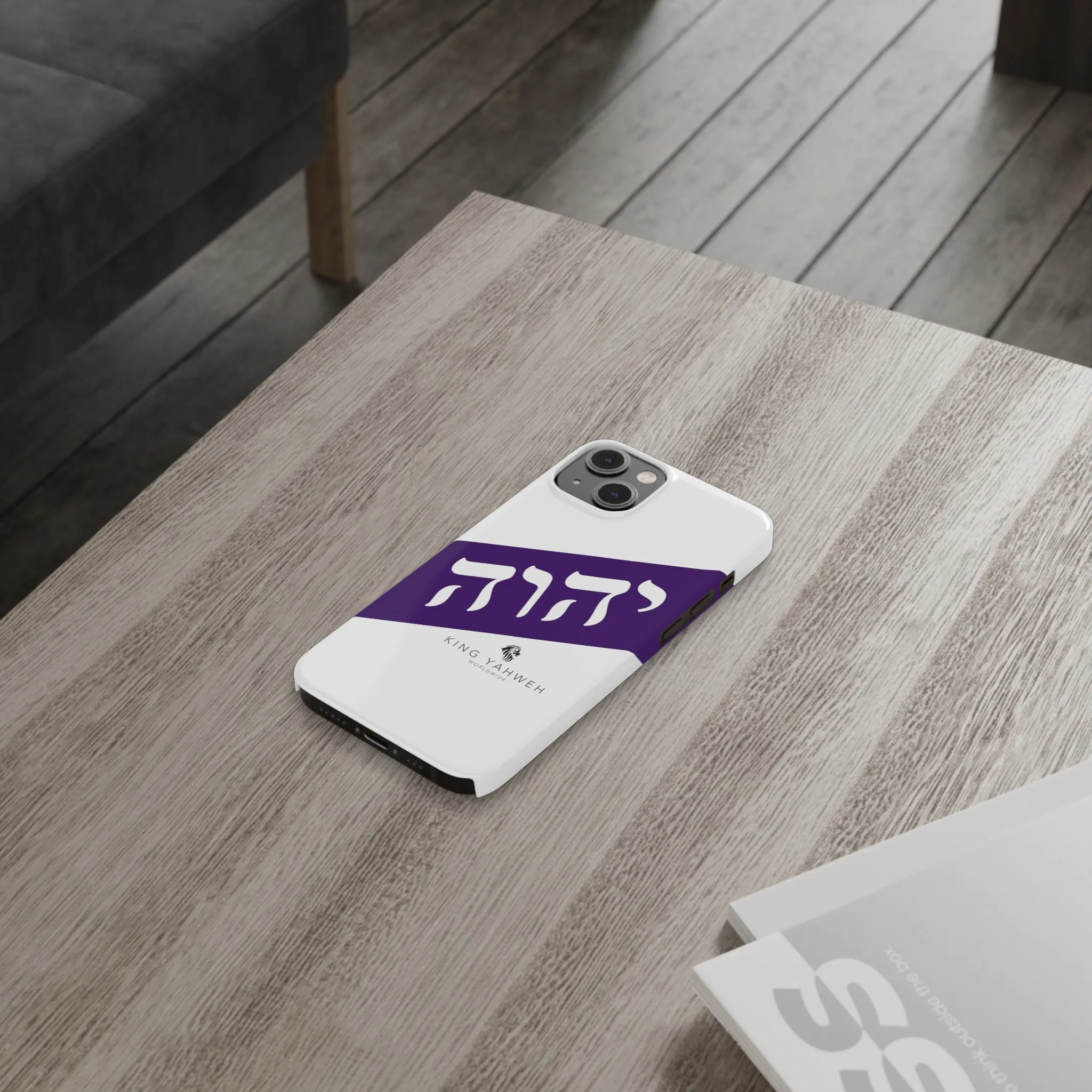 King YAHWEH Trends Slim Phone Case (White/Purple)