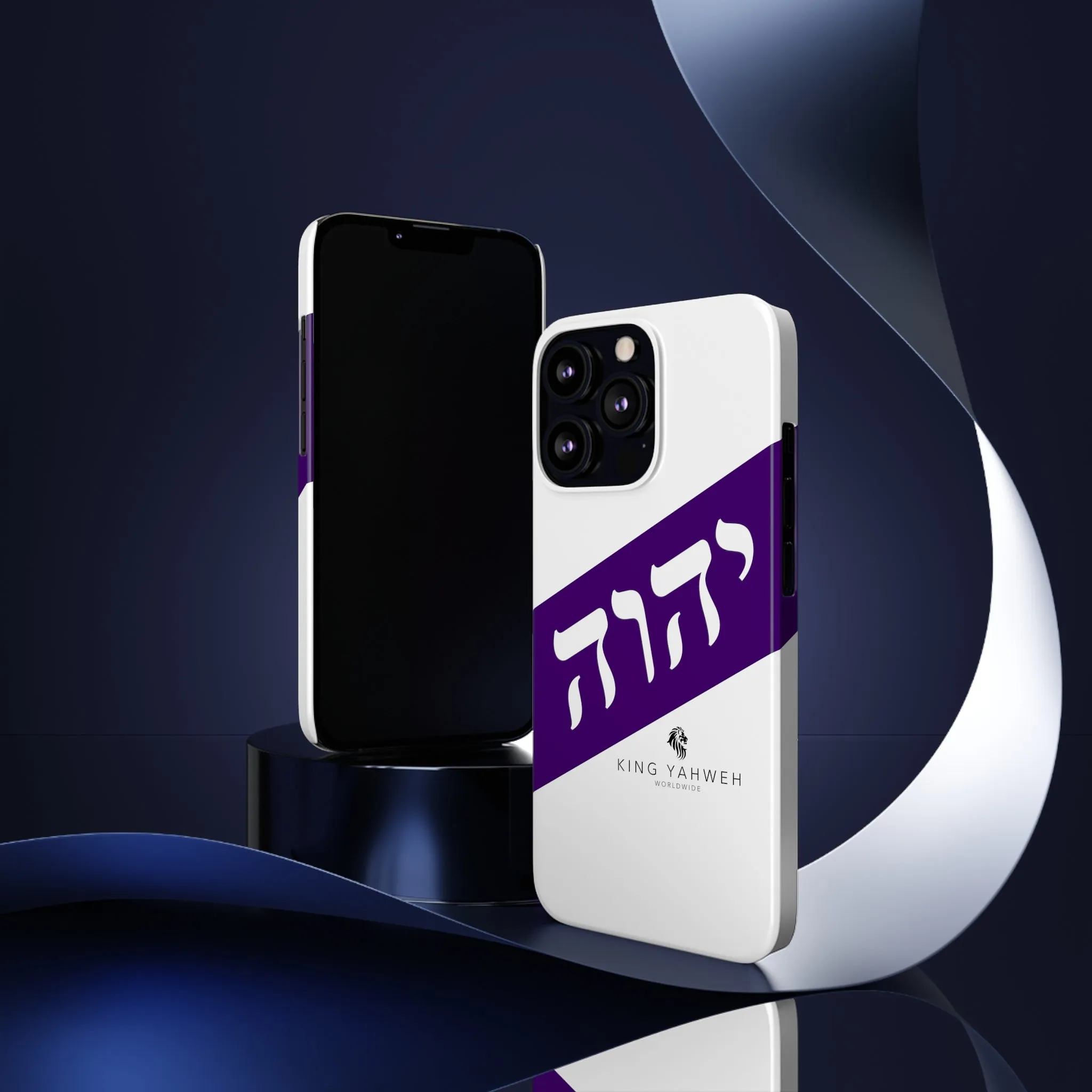 King YAHWEH Trends Slim Phone Case (White/Purple)
