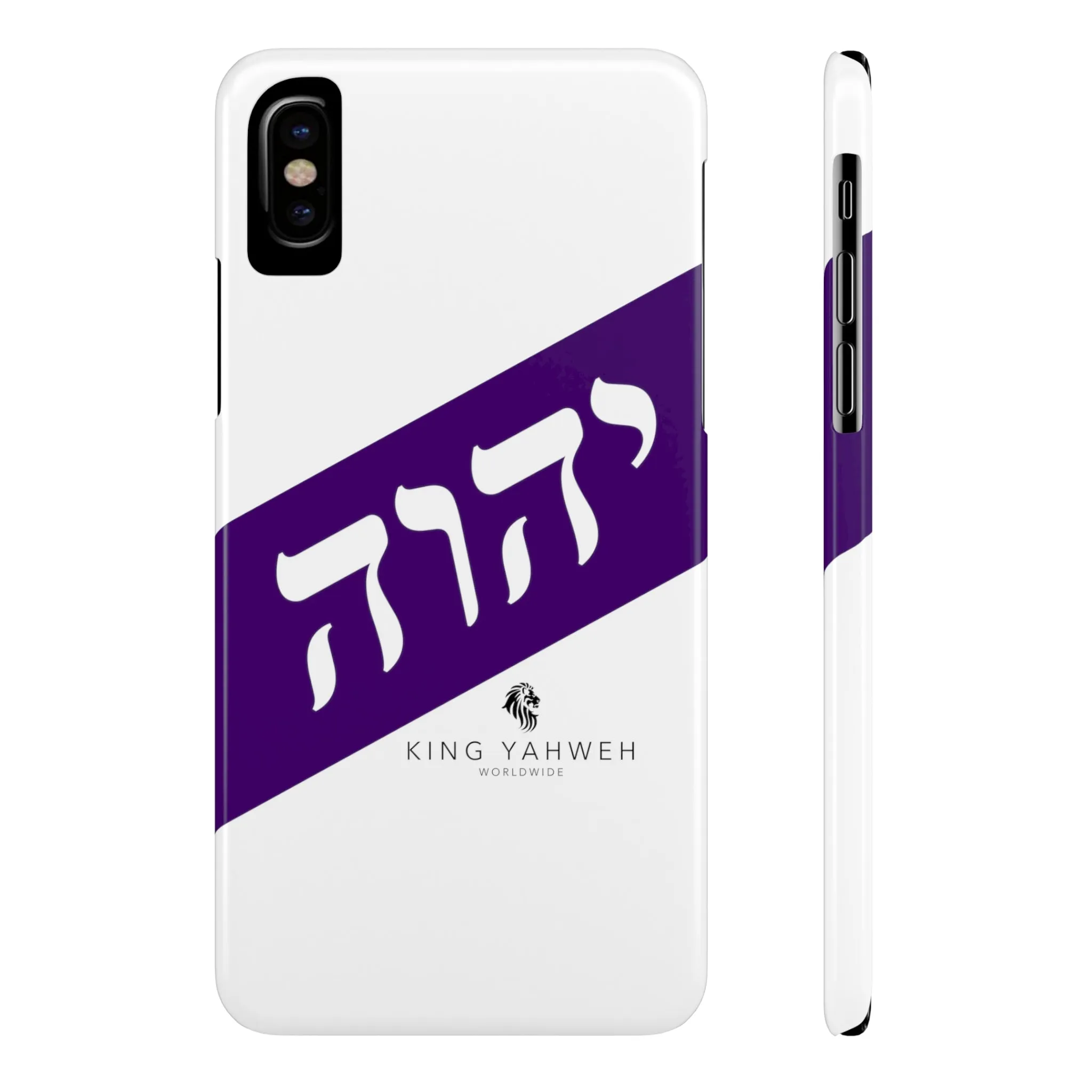 King YAHWEH Trends Slim Phone Case (White/Purple)